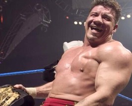 Eddie Guerrero 8X10 Photo Wrestling With Belt Wwe Wwf Picture Close Up - $4.94