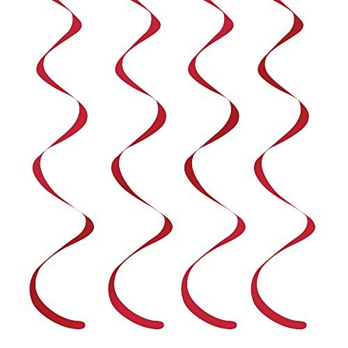 Creative Converting 4 Count Dizzy Dangler Streamer, Classic Red - $2.82