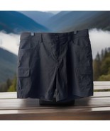 Eddie Bauer Trail Shorts Womens Plus Size 14 Black Cargo 6 in Inseam Qui... - £10.85 GBP