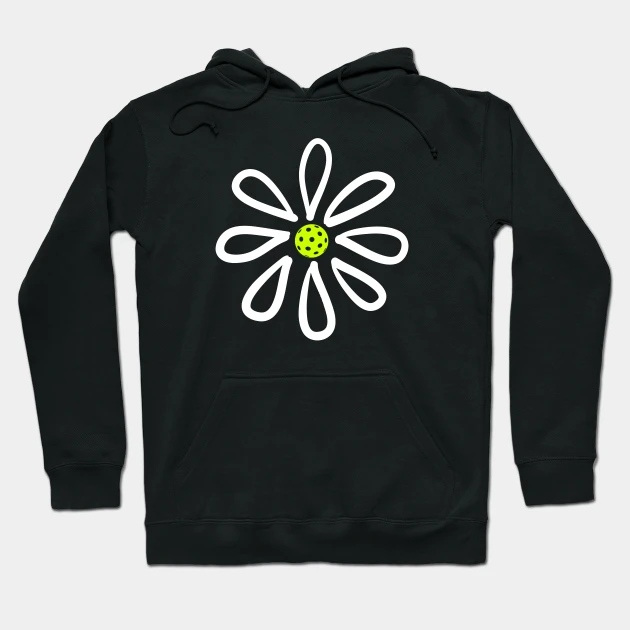 Pickleball Shirts, Flower Daisy Pickleball Center Hoodie - $36.99
