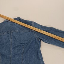 Crazy Horse CHPU2672 Women's M Petite Blue Denim Long Sleeve Button Up Jacket image 8