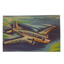 Postcard Douglas DC-3 Airplane The Great Silver Fleet Of DC-3&#39;s Chrome Unposted - £7.62 GBP