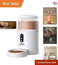 Automatic 5G WiFi Cat Feeder with Camera &amp; Voice Feature - Schedulers fo... - $58.87