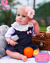 VACOS 18-inch Reborn Baby Dolls Cute Awake Handmade Soft Newborn Toy Girl Gifts - £47.06 GBP
