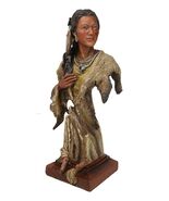 Tribal Native American Indian Lady Princess with Eagle Feathers Bust Fig... - €32,38 EUR