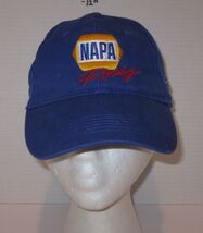 Nascar NAPA Racing Blue Yellow adjustable Hook &amp; Loop Hat Cap - $14.80