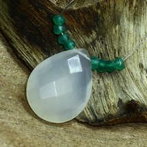 Onyx Faceted Pear Onyx Beads Briolette Natural Loose Gemstone Making Jewelry - £2.35 GBP