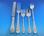 Rose by Stieff Sterling Silver Flatware Set for 12 Service 60 pc Repouss... - £3,907.38 GBP