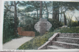 Vintage post card of “Old Tomb, Mt. Vernon, VA.” Pub. By C. Lyman Evans, Mt. Ver - £11.73 GBP
