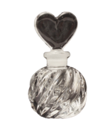 Crystal Swirl Perfume Bottle With Ground Heart Shaped Stopper Refillable... - €11,45 EUR