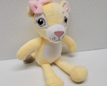 HB Hudson Baby Plush Lion Girl Pink Bow Yellow Stuffed Animal Soft Toy 10&quot; - $14.79