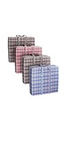 Set of 3 plaid storage bags in red, blue, and black For Moving And Storage - $11.70