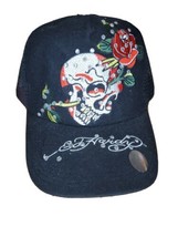 Ed Hardy Hat Skull and Rose Snap Back High Top Trucker Cap - £23.21 GBP