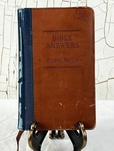 Bible Answers for Every Need Leather Bound Cover ~ Clarence Blasier - £8.16 GBP