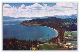 Birds Eye View Glenbrook Bay Lake Tahoe Nevada NV Chrome Postcard M18 - £2.36 GBP