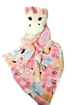 Plush Unicorn Blanket Pink Baby Toys Infants Little Beginnings Gift Girl - £12.68 GBP