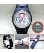 Black Chrono Wrist Watch Multifunction Japan VD57 SII Japan Movement wit... - $49.99