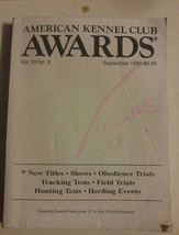 000 VTG AKC American Kennel Club Awards Book September 1990 Vol 10 No. 9 - $186.21 MXN