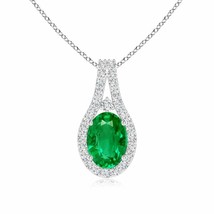 Authenticity Guarantee

ANGARA Natural Oval Emerald &amp; Diamond Pendant in 14K ... - £1,484.35 GBP