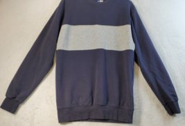 Divided Sweatshirt Mens Size XS Navy Gray Knit Long Raglan Sleeve crew Neck - £9.67 GBP