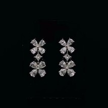 2.00 Ct Pear Simulated Diamond Drop/Dangle Women&#39;s Earrings 14K White Gold Over - £72.99 GBP