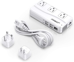 Bestek Worldwide Travel Adapter: 220V To 110V Voltage Converter, And Eu (White). - $46.93