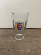 Fosters Beer pint glass 16 OZ AUSTRALIAN FOR SHOT GLASS - Vertical Layout - $10.00