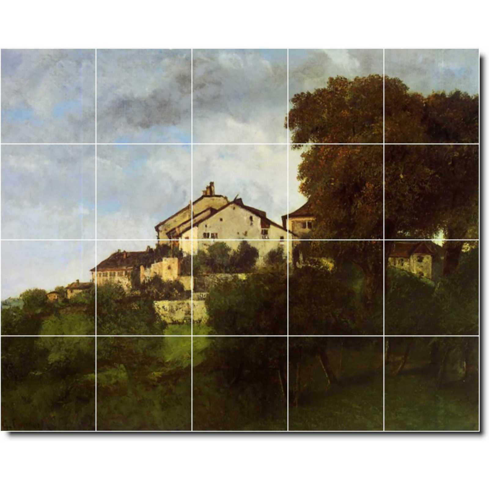 Courbet gustave the houses of the chateau dornans2