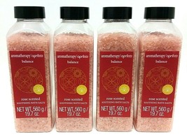 ( LOT 4 ) Aromatherapy Balance Rose Scented Soothing Bath Salts 19.7 Oz Each - £25.59 GBP