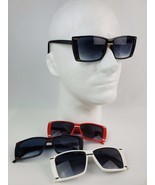 Vintage 1990&#39;s Sunglasses Full Case (12 pairs) Square w/ Lines Red Black... - £56.04 GBP