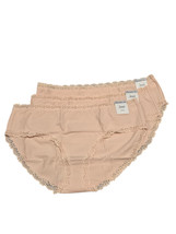 Jenni Womens Plus Size 1X Lace Trim Hipster Panties Underwear 3 Pairs Pink  - £12.21 GBP