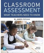 Classroom Assessment: What Teachers Need to Know by Popham Ninth Edition... - €89,96 EUR