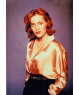 1993’s THE X-FILES Gillian Anderson gold satin blouse 7x10 portrait - $7.99