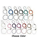 Slip Style Leads Show Dog Trainer Handling Leather Slide Rope Leash 1/8&quot;... - $25.52 CAD