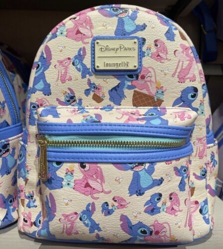 Disney Parks Stitch And Angel Sequined Loungefly Mini Backpack - $120.99