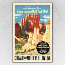 Vintage 1950S Bryce Canyon National Park Unframed Print Wall Art - $939.11 MXN
