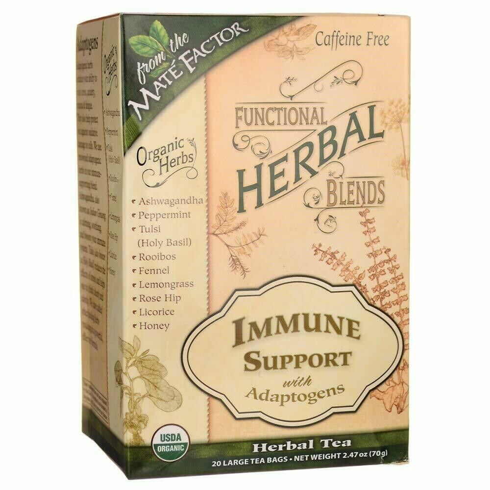 Mate Factor Organic Functional Herbal Tea Blends Immune Support with Adaptoge... - $10.03