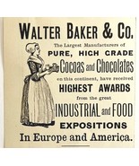Walter Baker Cocoa Chocolates 1894 Advertisement Victorian Exposition AD... - $376.02 MXN