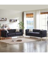 FX 3+3 Seater Velvet Sofa: Modern Living Room Furniture with Wood Frame - $1,835.97 CAD