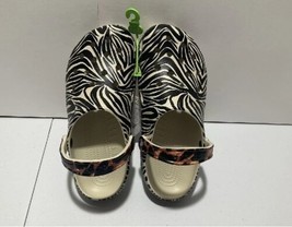 Crocs Classic Animal Remix Clog Zebra Leopard Print Womens 9 Mens 7 Nwt - £32.12 GBP