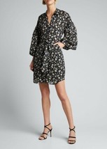 New Veronica Beard Samy Floral Print Mini Dress, Black Multi (Size 2) - £196.14 GBP