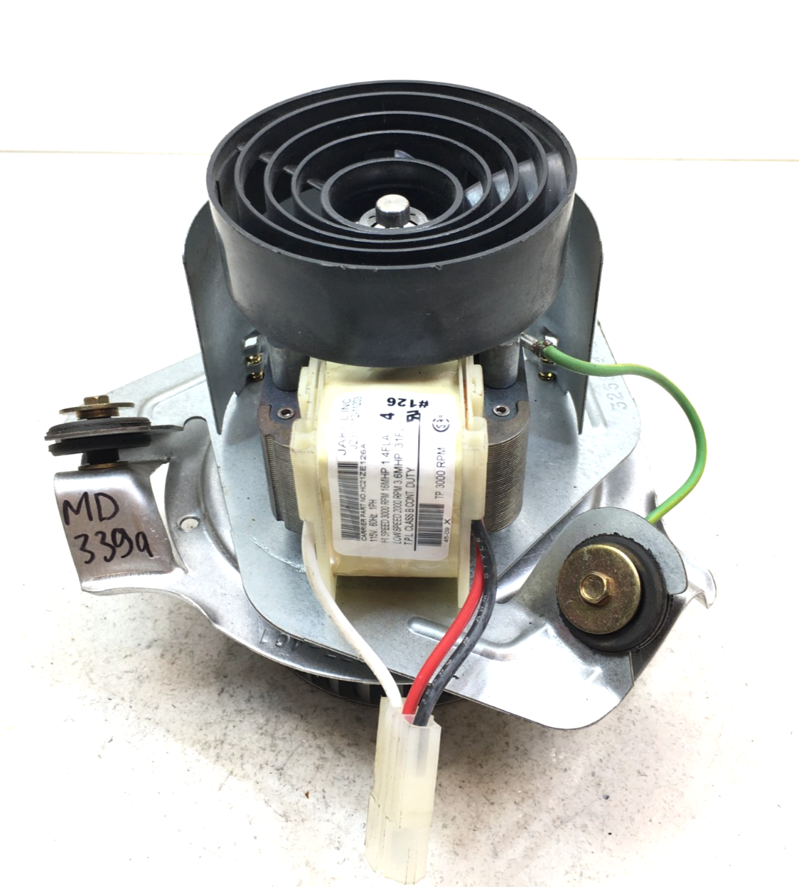 JAKEL J238-112-11203 Draft Induc Blower Motor HC21ZE126A 3000RPM used #M... - $125.00