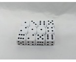 Lot Of (12) D6 White Dice With Black Pips  - $19.79