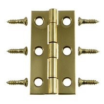 2 x 1&quot; Solid Brass Butt Hinges (3 pcs.) - $18.05