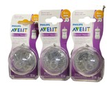 3 - 2 Pack Philips AVENT Natural Nipple Old Style, Flow 4, 6M+ Fast Flow... - £29.78 GBP