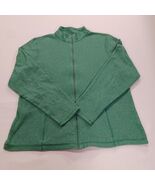 L.L.Bean RN#71341 Women’s Green Full Zip Fleece Jacket Pockets Size XL R... - $26.72