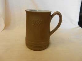 Vintage Hand Made Pottery Beer Mug Brown, Signed by Artist - £32.07 GBP