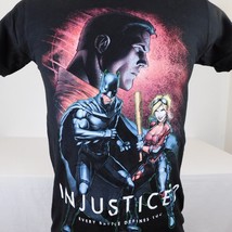 Injustice 2 T Shirt Mens Size S Black Short Sleeve Casual Batman Superma... - $5.95