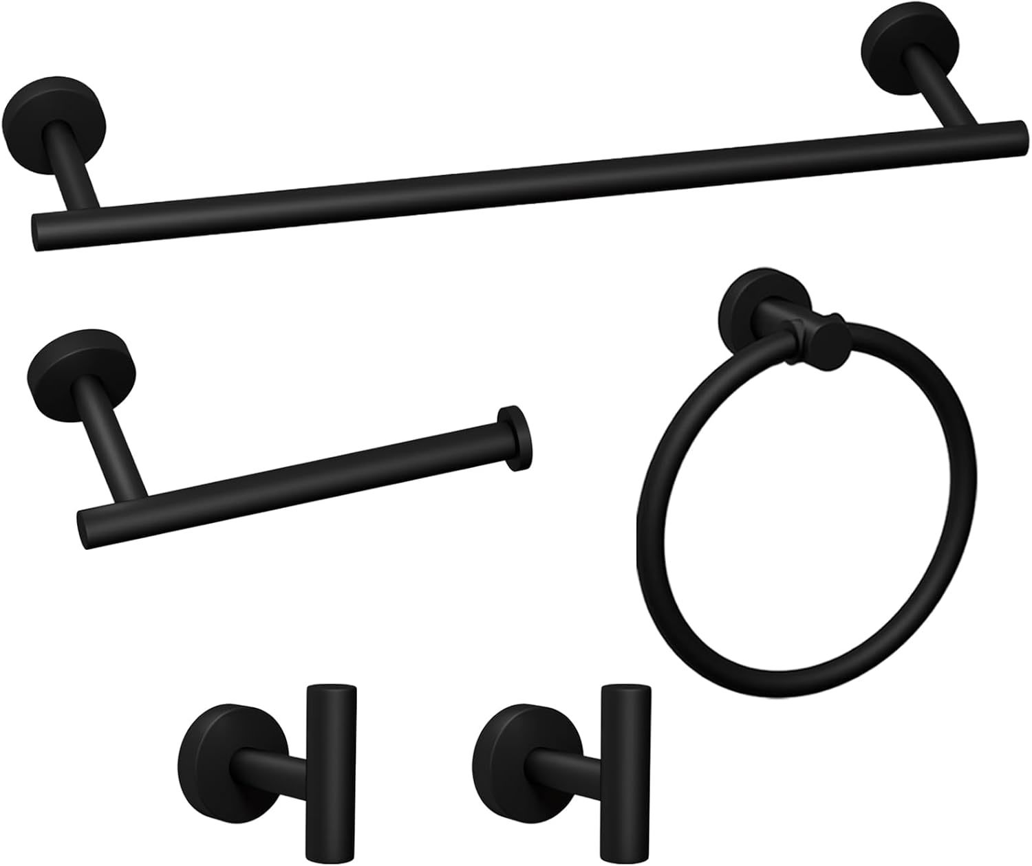 Wall-Mounted Towel Racks For Bathrooms, A 5-Piece Set Of Matte Black Bat... - $33.93