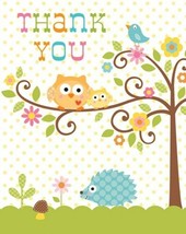 Happi Tree Thank You Notes with Envelopes 8 ct Baby Shower - £3.97 GBP